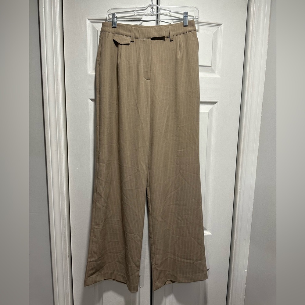 Wild Pony beige pinstripe trousers, S
